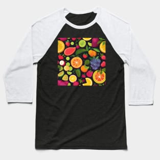 Colourful fruits drawing Baseball T-Shirt